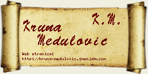 Kruna Medulović vizit kartica